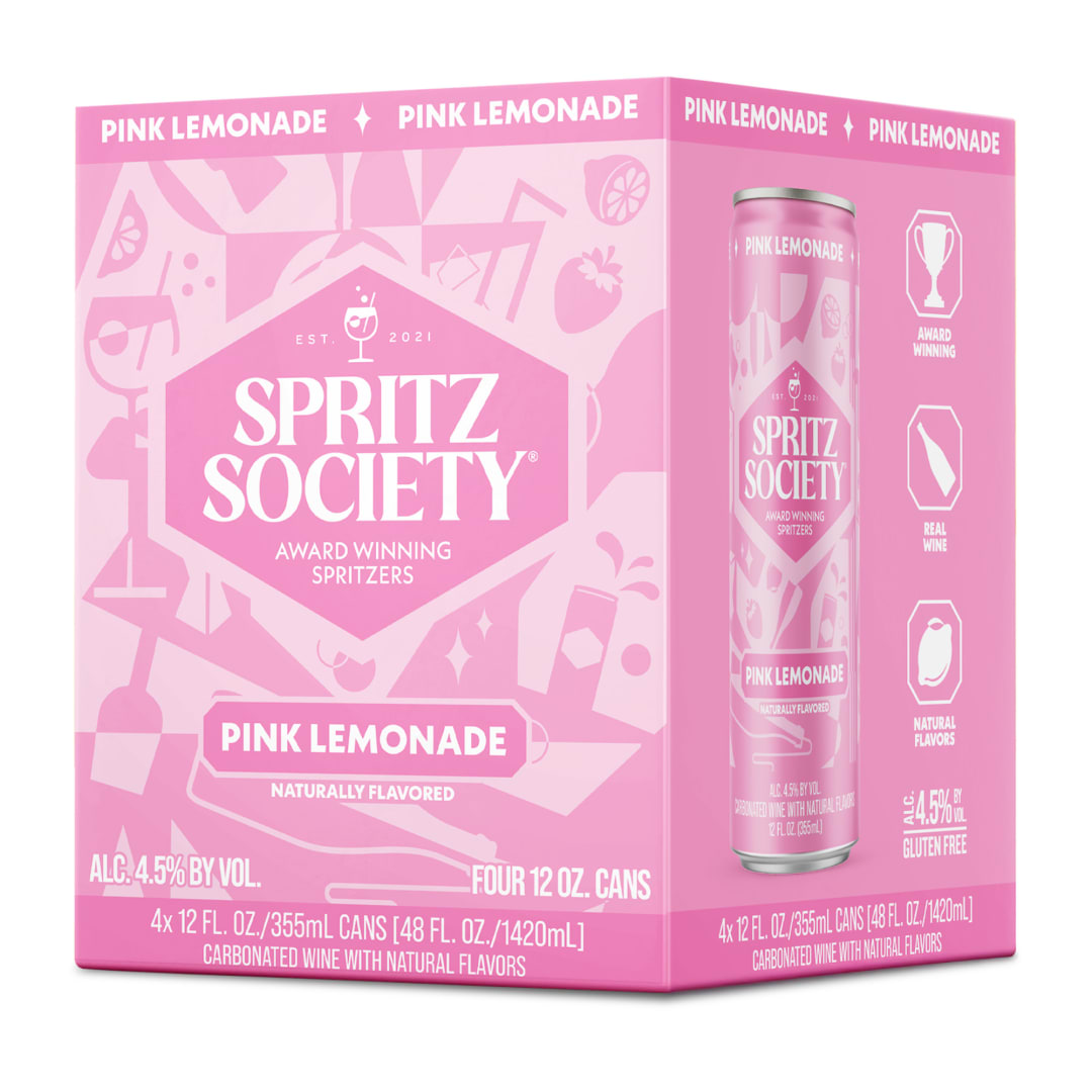 Spritz Society Pink Lemonade 4 Pack 355ml Cans