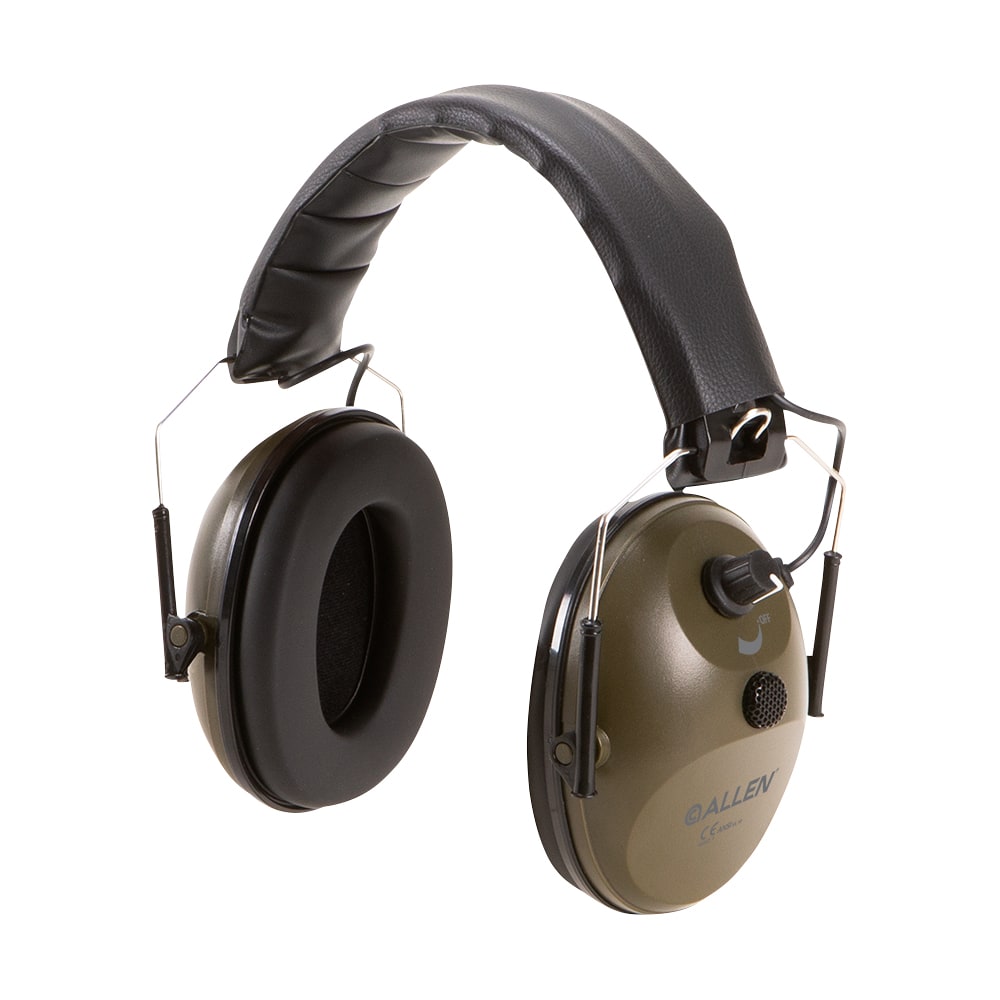 Single Microphone Earmuffs Hearing Protection, Olive