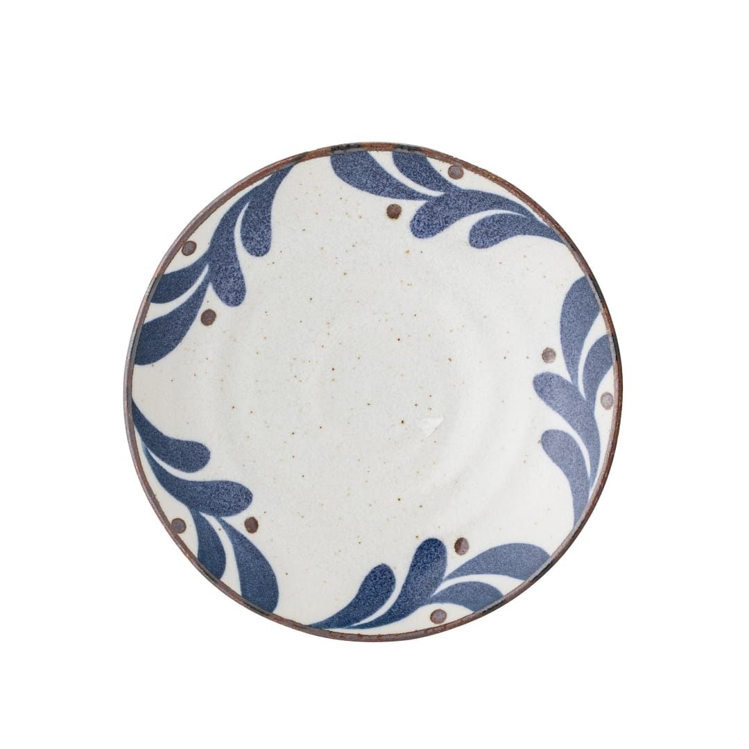 82050102 - Camellia Plate, Blue, Porcelain STOCK: 300