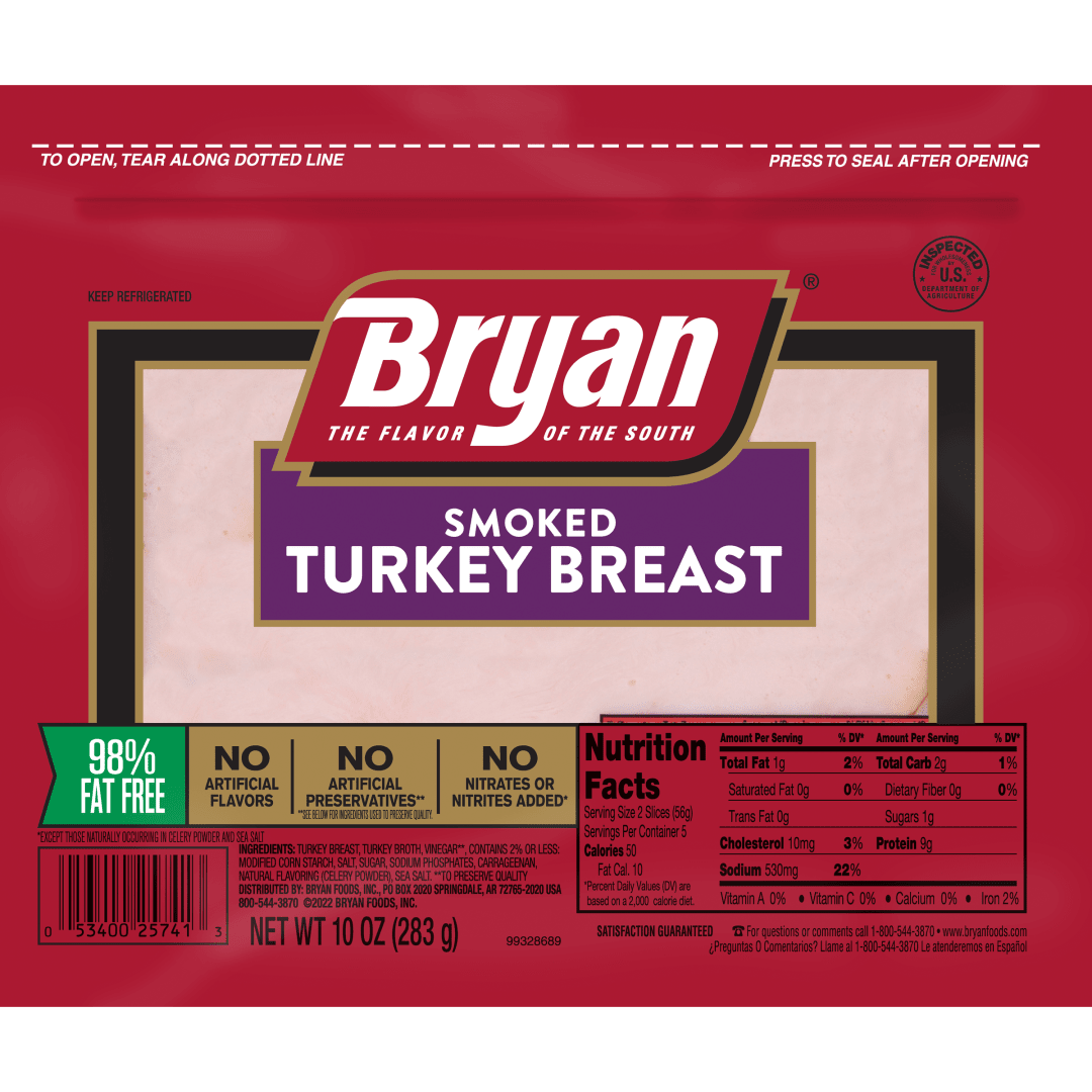 Bryan® Smoked Turkey Breast Deli Lunch Meat, 10 oz