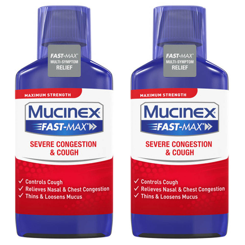 MUCINEX® FAST-MAX® Congestion & Cough 2x9 oz. 18 ct. PDQ -BJS