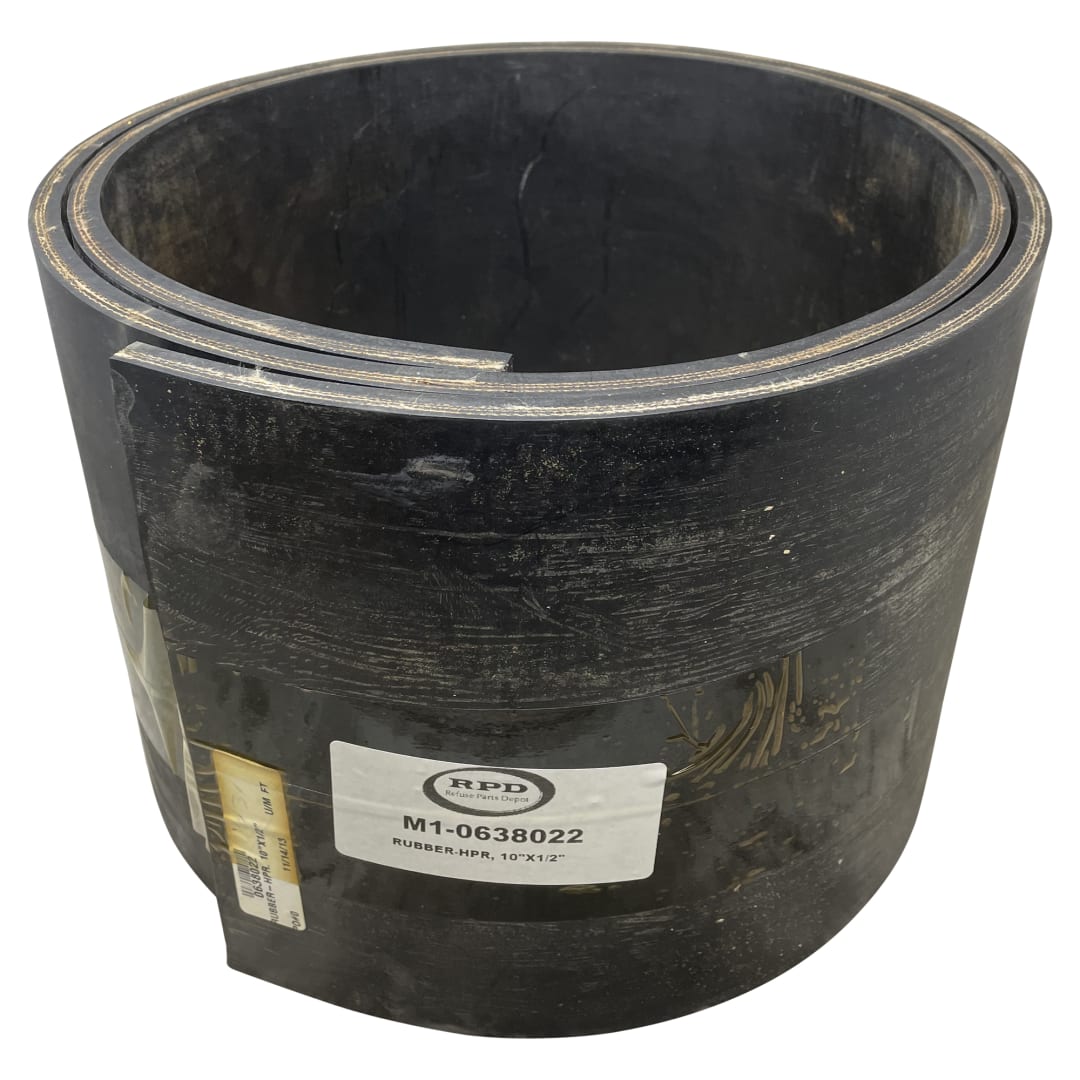 Wastebuilt® Replacement for McNeilus Rubber-Hopper 10"X1/2"x84"