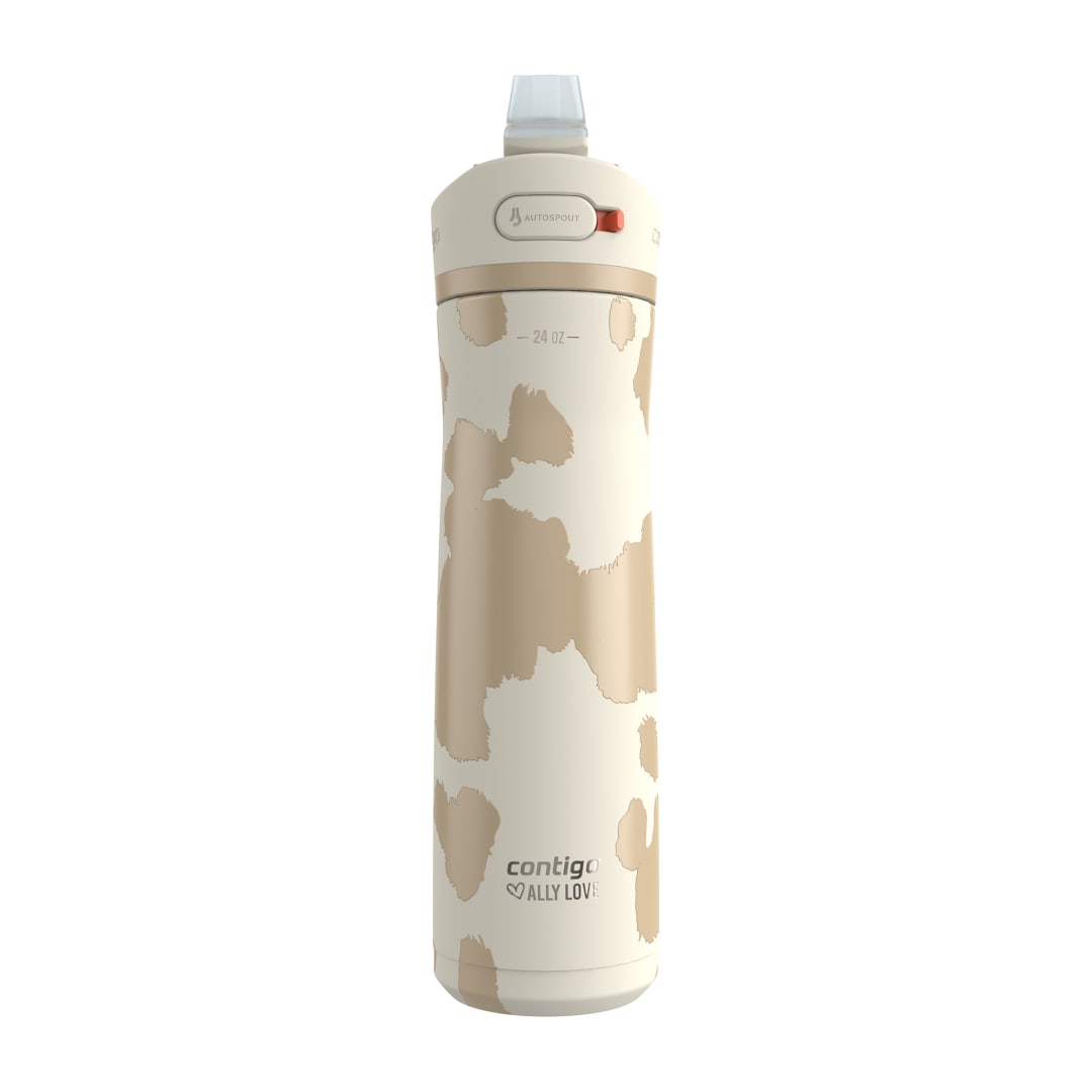 Contigo® x Ally Love Ashland Chill 2.0 Botella de Agua de Acero Inoxidable con Tapa AUTOSPOUT®, 24oz, Oatmilk