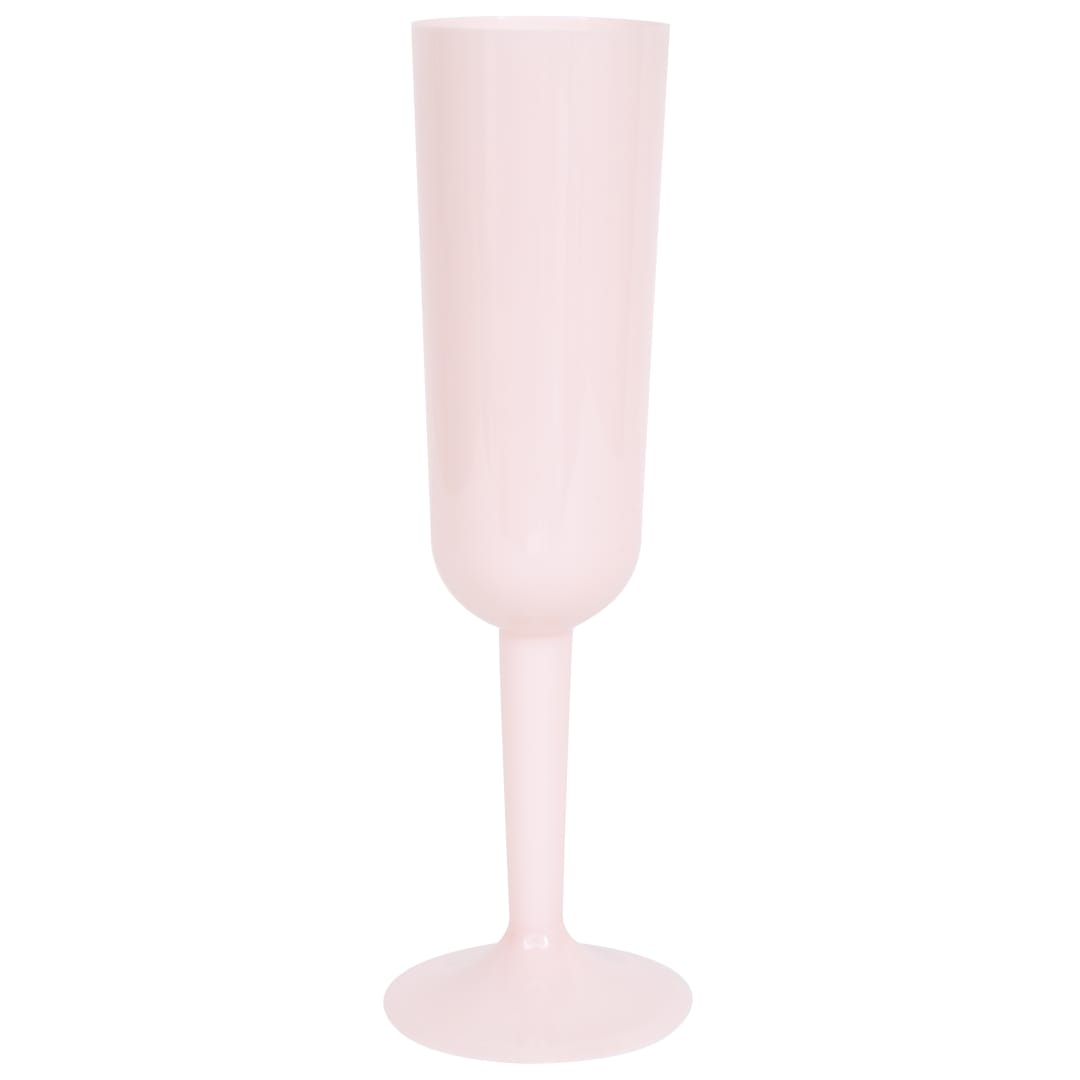 Pink 7oz Plastic Champagne Flutes, 4ct