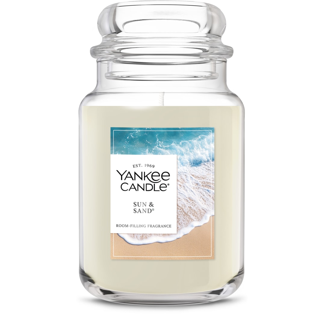 Yankee Candle® Sun & Sand Scented Candle, 22oz Large Jar with up to 150 Hour Burn Time, Great for gifting