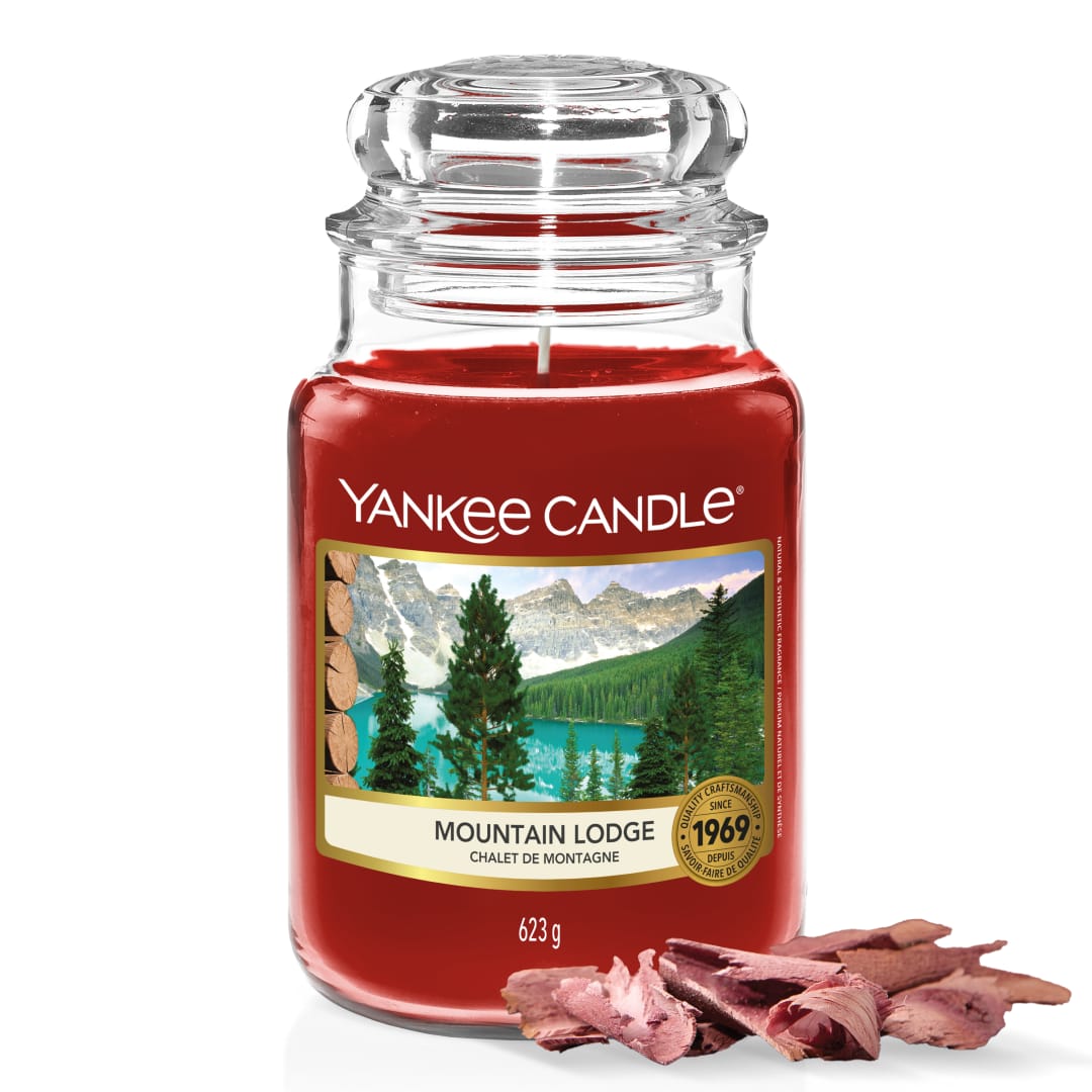 Yankee Candle vela perfumada|Mountain Lodge vela en tarro grande | Velas de larga duración: hasta 150 h | Regalo ideal para mujer