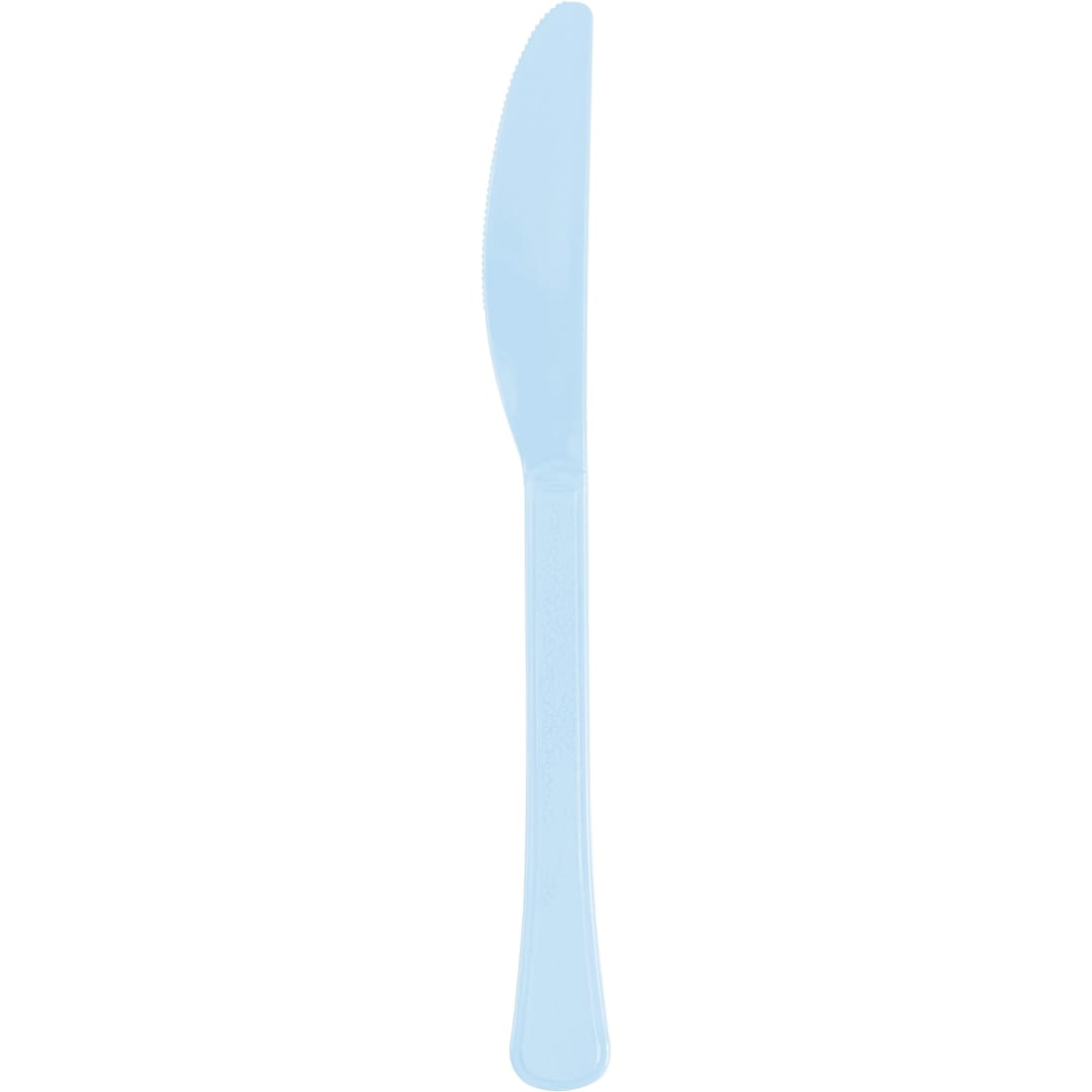 Powder Blue Solid Premium Plastic Knives, 20ct