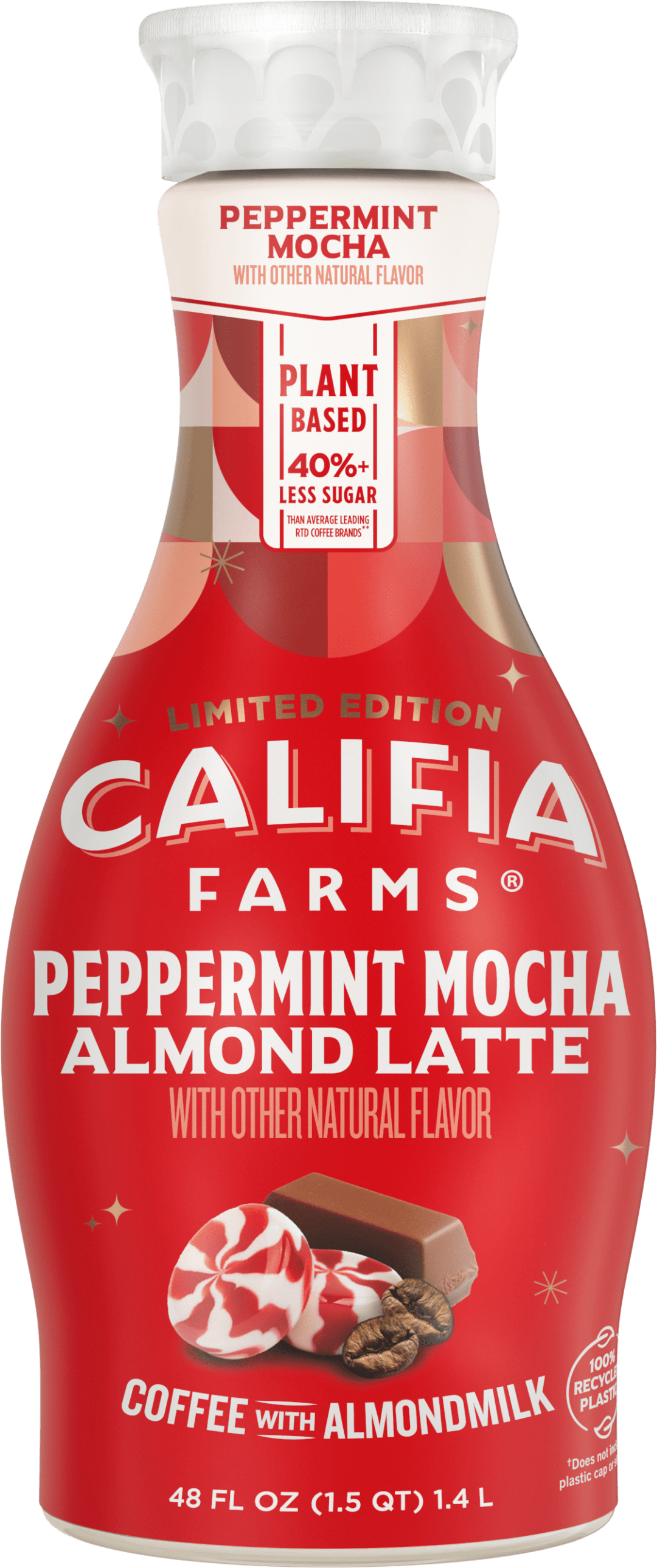 Peppermint Mocha Cold Brew Coffee with Almond Milk