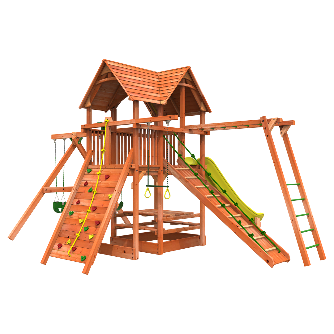 Woodplay Playhouse XL 6' Combo
