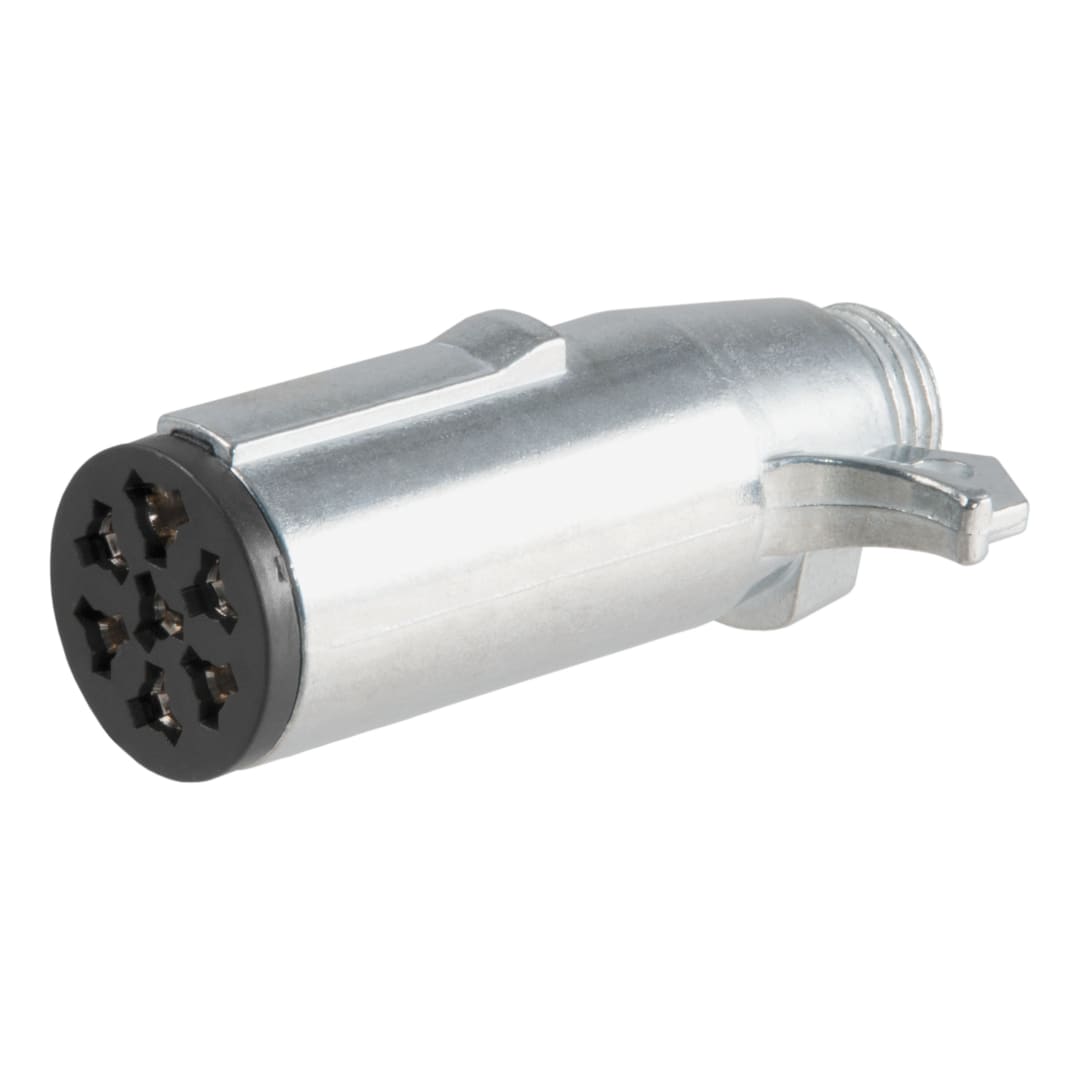 CURT 7-Way Round Connector Plug (Trailer Side, Packaged) #58161
