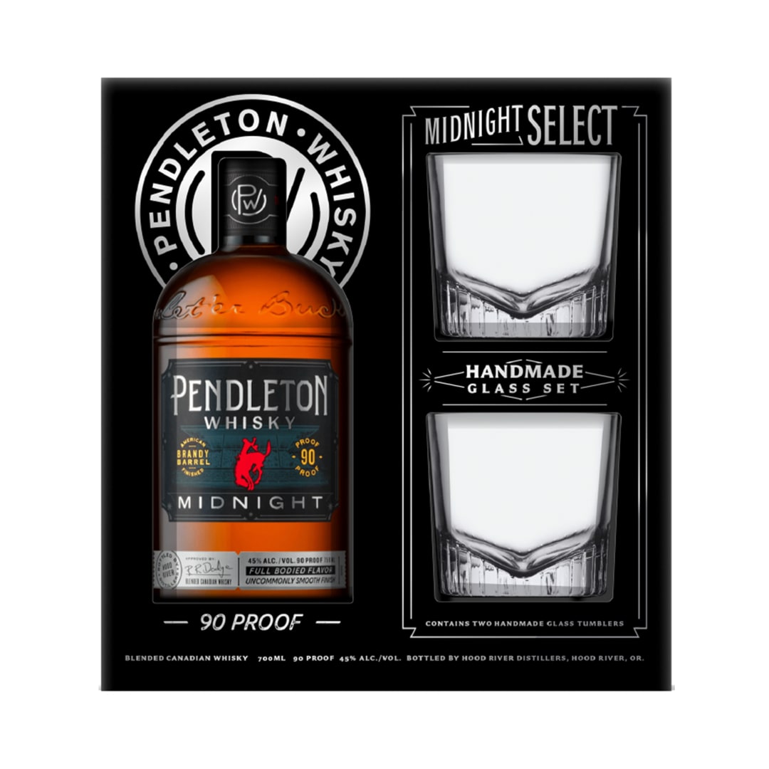 Pendleton Midnight with Two Rocks Glasses