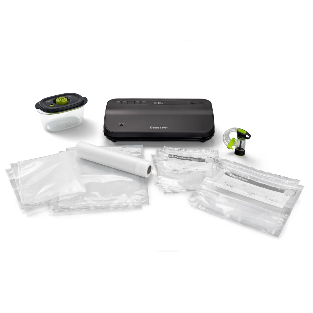 FoodSaver Sealer Kit with Bags & Container: Keeps Bulk Fresh 5X Longer