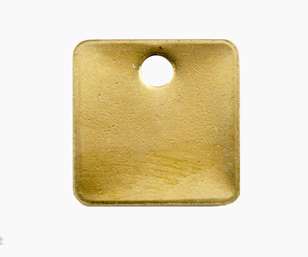 Tag-Square 1-1/4" Brass 25 Pack