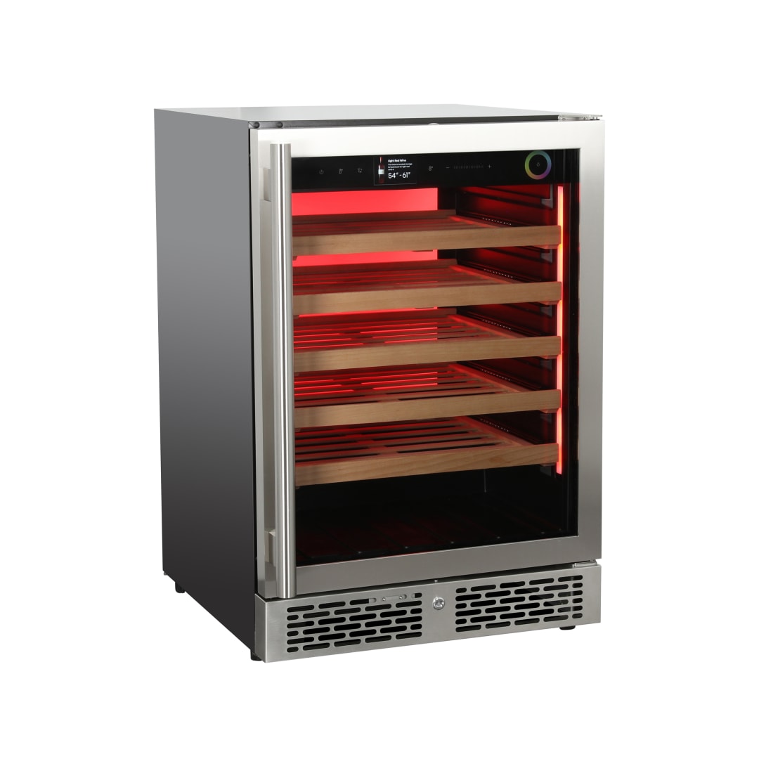 Vinotemp Vinoglow 41-Bottle Single-Zone Wine Cooler, in Stainless Steel (VTWC041EVGSS)