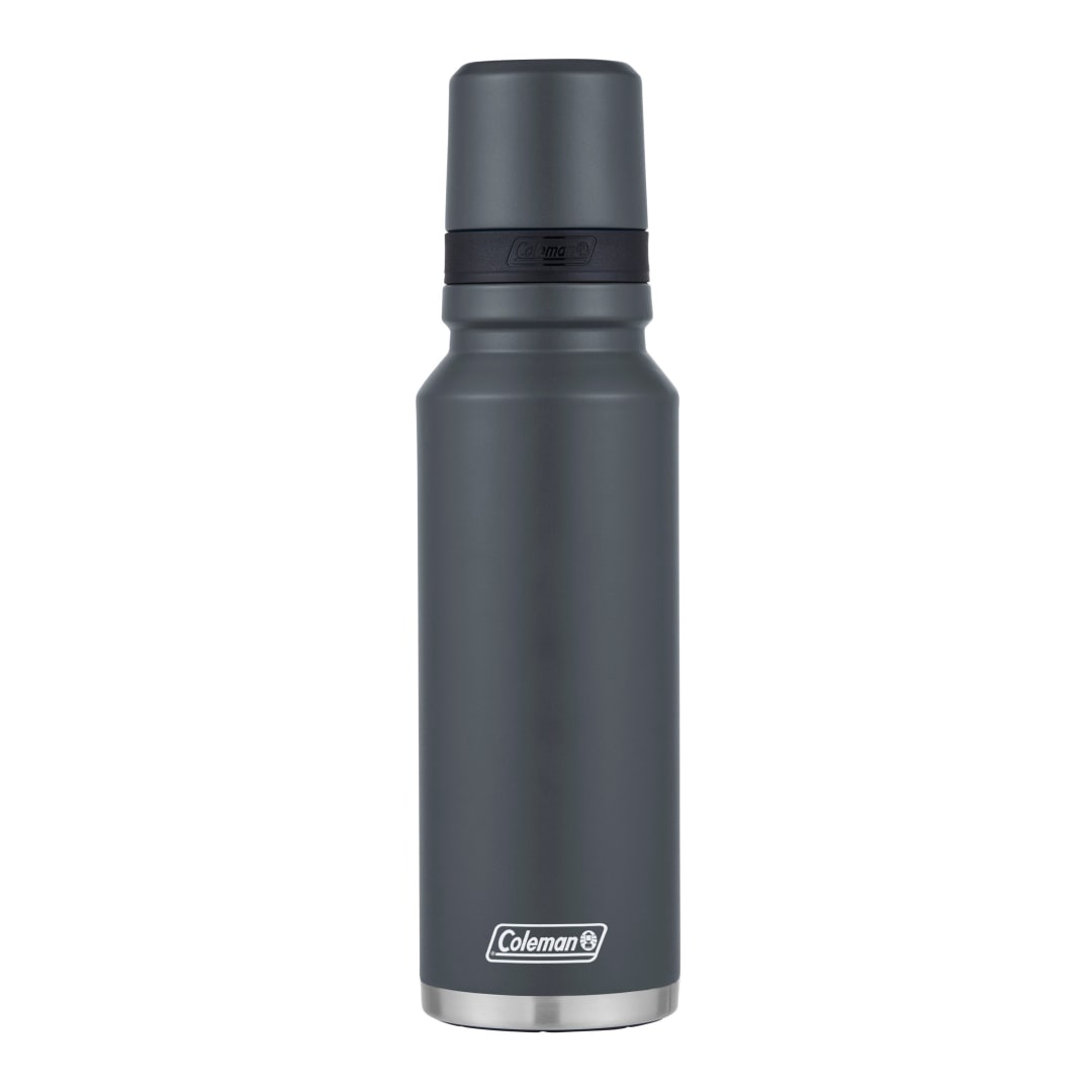 Coleman® Botella Térmica 3Sixty Pour, de Acero Inoxidable, Termo al Vacío, a Prueba de Derrames, Libre de BPA, 1200 ml, Gris Profundo
