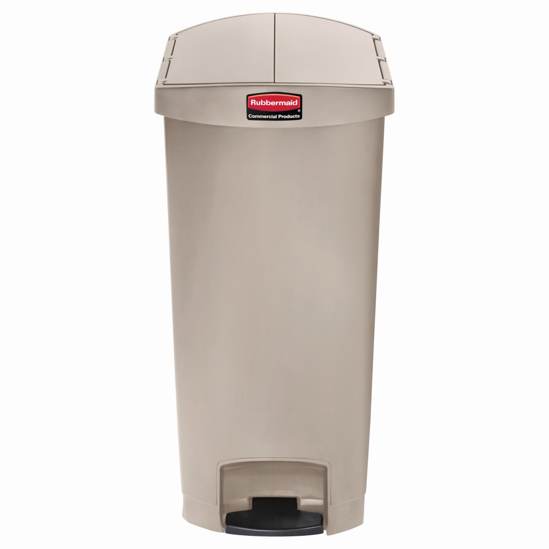 Slim Jim® 18 Gal Step On Resin End Step Beige