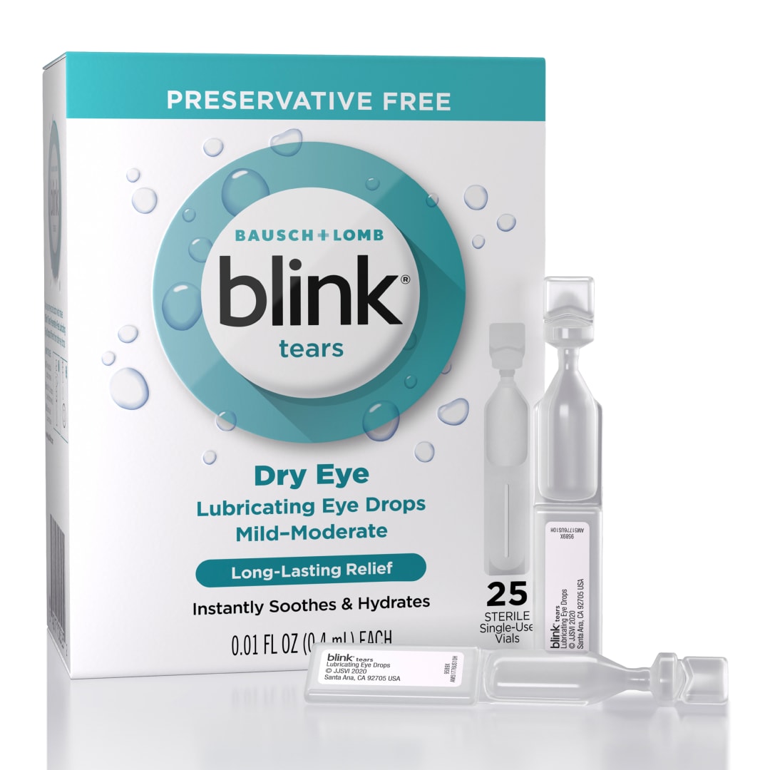 blink Tears Preservative Free Lubricating Eye Drops 25 ct 0.01 fl oz EA (0.4 mL EA)
