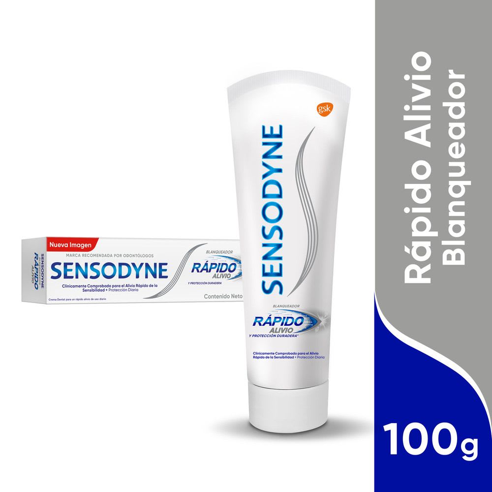 Sensodyne Rápido Alívio Pasta Blanqueadora Dental 100g
