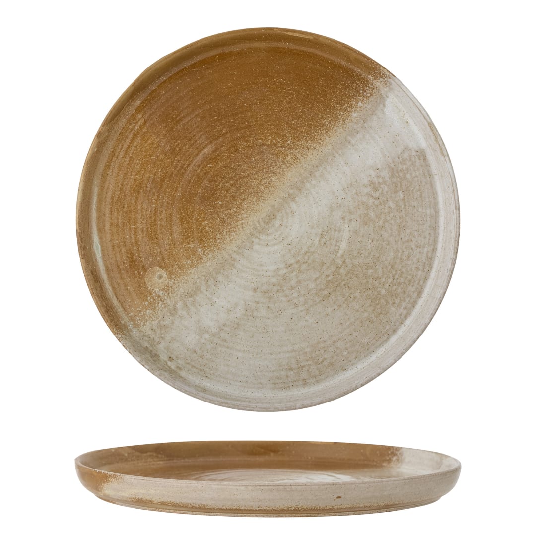 82058372 - Dahlia Serving Plate, Brown, Stoneware STOCK: 12