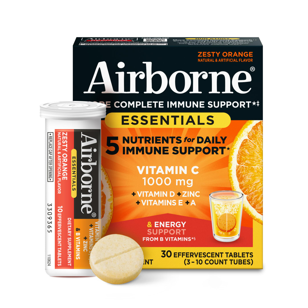 AIRBORNE® Immune Essentials Effervescent Tablets - Zesty Orange 72/30 ct.