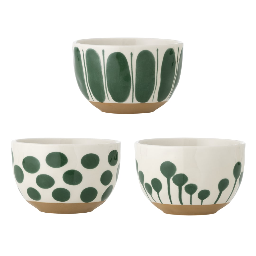 82061844 - Linora Bowl, Green, Stoneware STOCK: 300