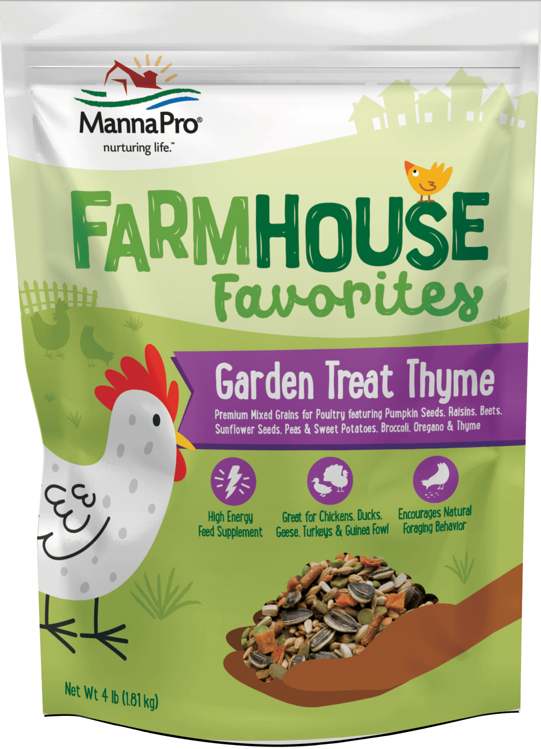 Manna Pro Farmhouse Favorites Garden Treat Thyme – Poultry Treat – 4 Pounds