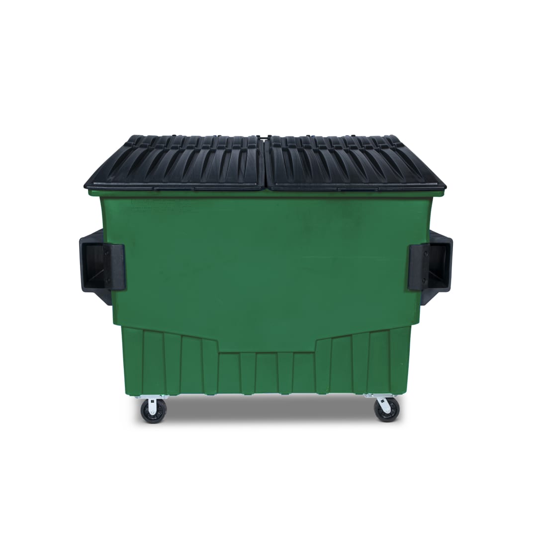 4 Cubic Yard 2000 lbs. Capacity Front Load Container - Waste Green