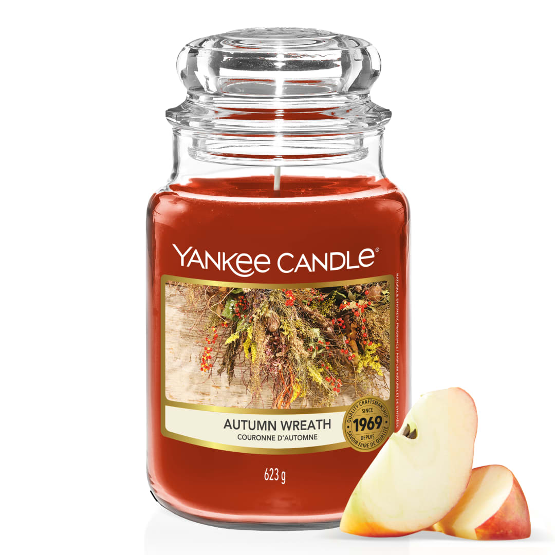 Yankee Candle Vela perfumada | Autumn Wreath vela en tarro grande | Velas de larga duración: hasta 150 h | Regalo ideal para mujer
