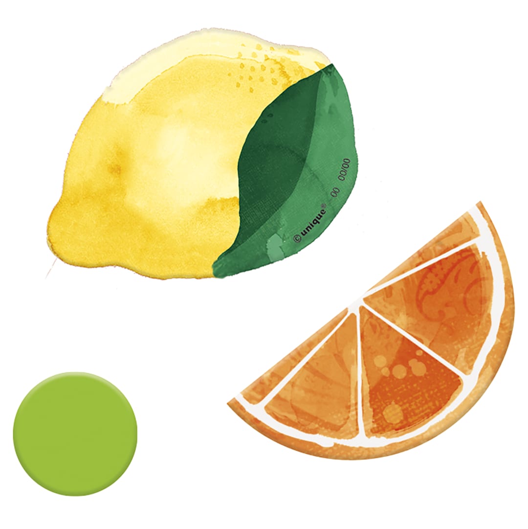 Citrus Fruit Large Table Scatter and Confetti, 36pc