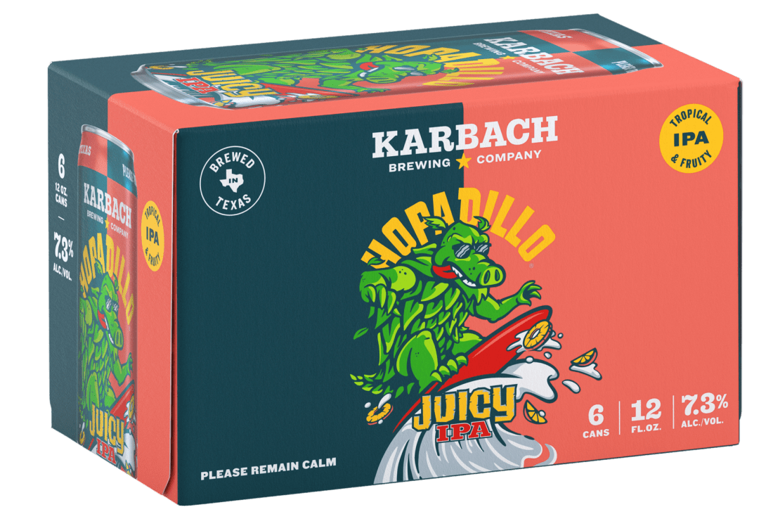 Karbach Brewing Company Hopadillo Juicy IPA Craft Beer, 6 Pack Beer, 12 FL OZ Cans 7.3% ABV