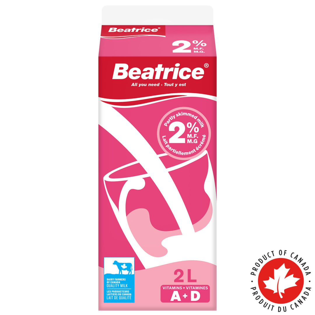 Beatrice Partly Skimmed Milk 2%, 2L