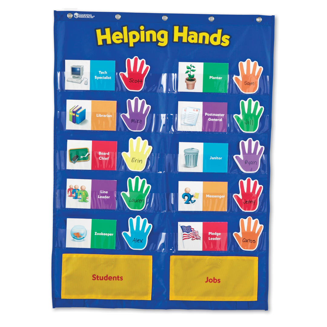 POCKET CHART, HELPING HANDS