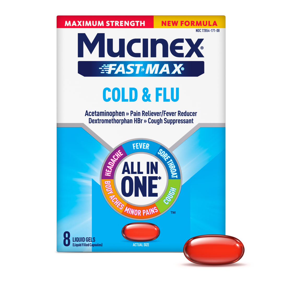MUCINEX® FAST-MAX® Liquid Gels - Cold & Flu 24/8 ct.