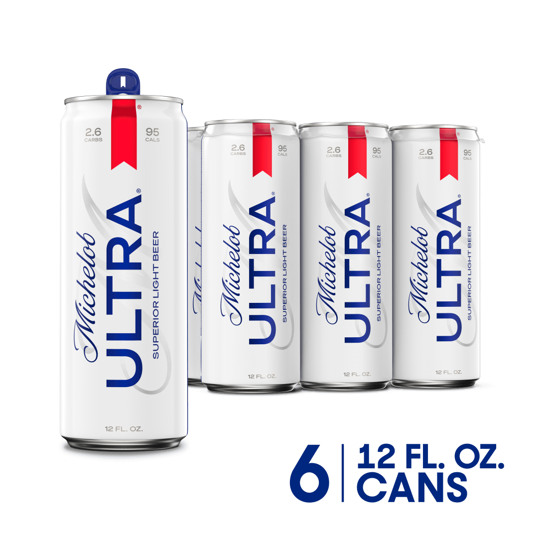 Michelob ULTRA Superior Light American Lager Beer 6 Pack 12 fl oz Cans