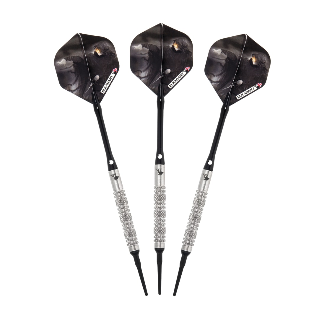 Elkadart Wizard 80% Tungsten Soft Tip Darts Knurled and Ringed Barrel 16 Grams