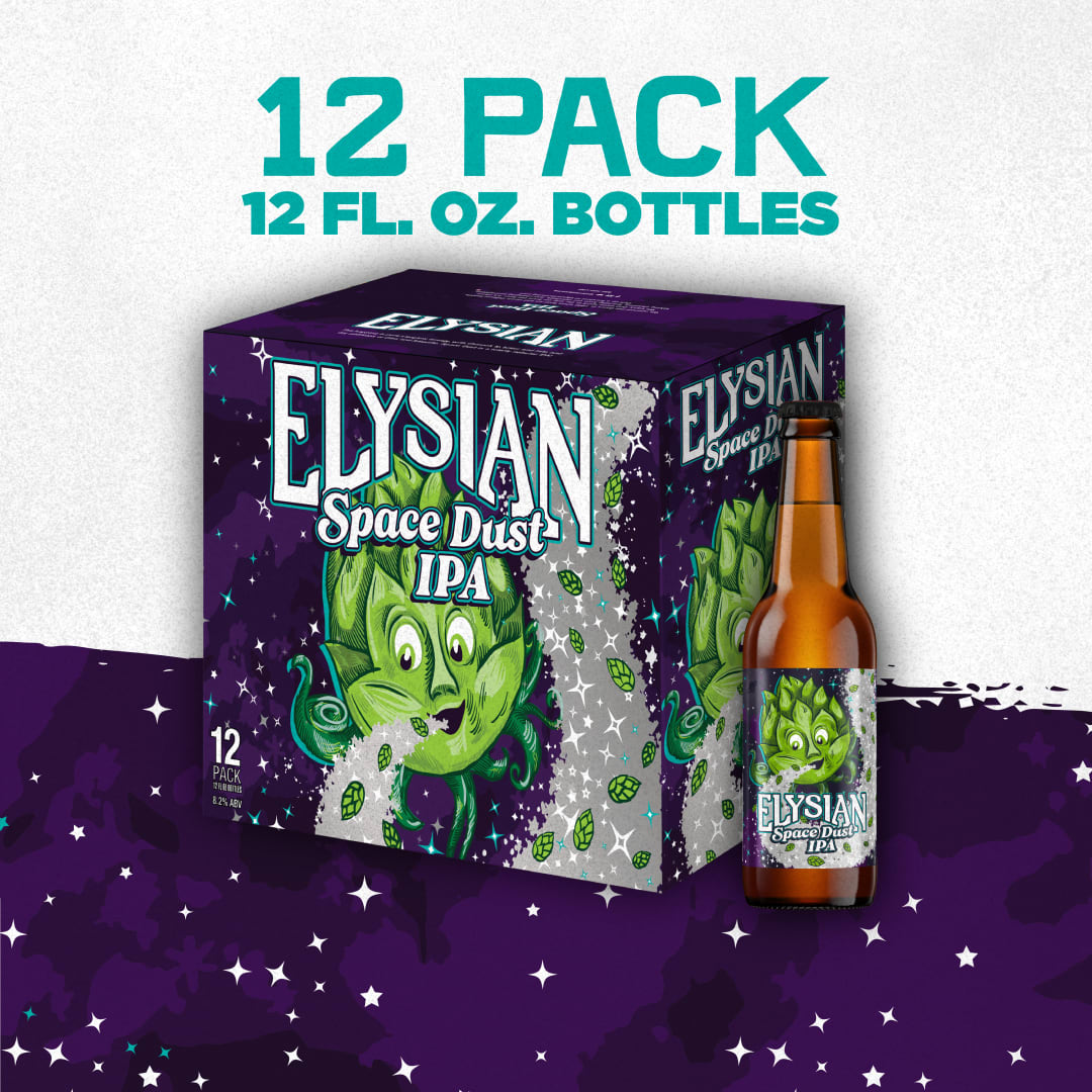 Elysian Space Dust IPA 12x12 oz Glass Bottle Snug CARRIER
