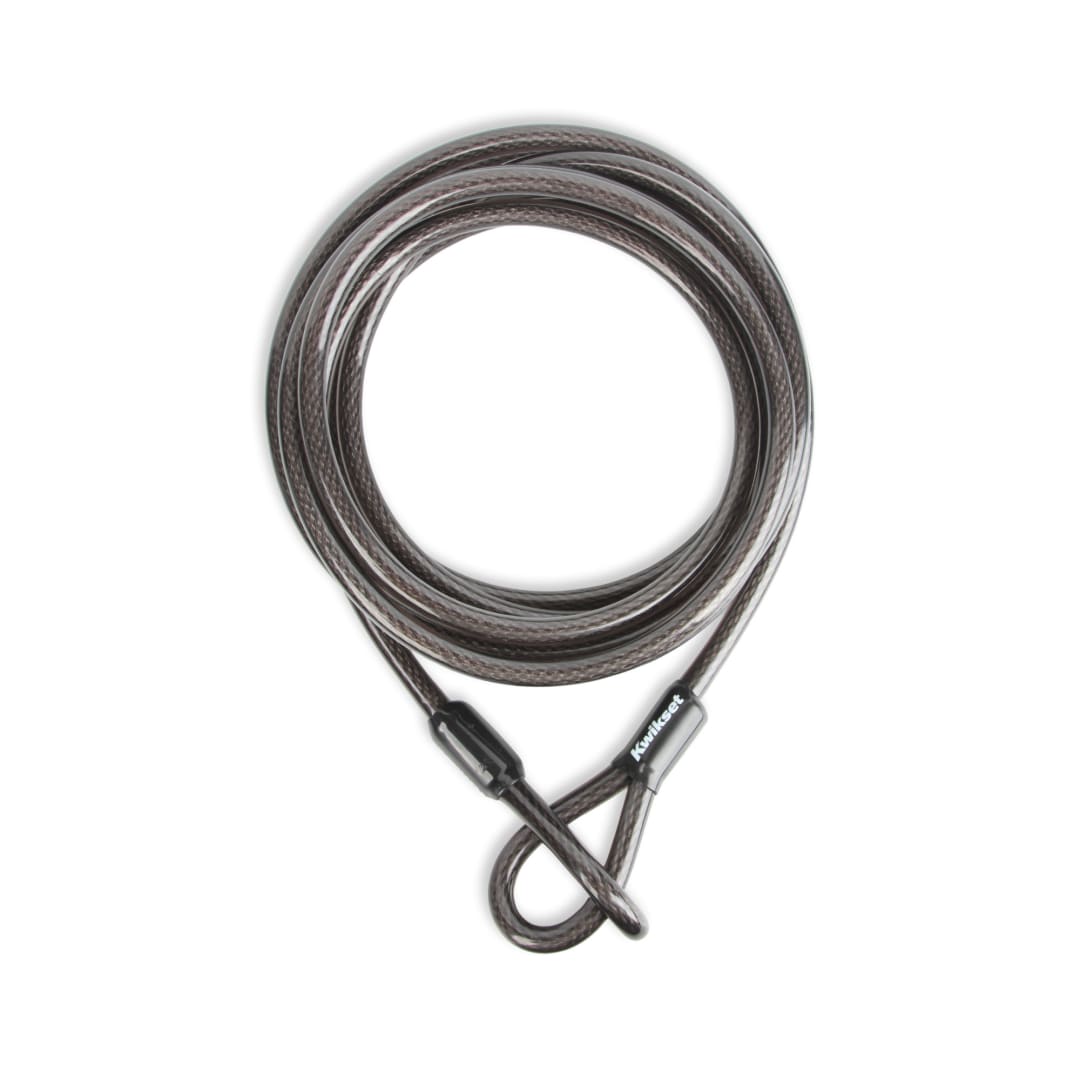Kwikset 15 ft Looped End Security Cable, 1/2 in Diameter, 1 Pack