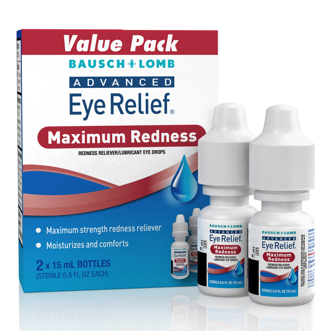 Advanced Eye Relief Maximum Redness Redness Reliever / Lubricant Eye Drops 2 x 0.5 fl oz (15 mL)