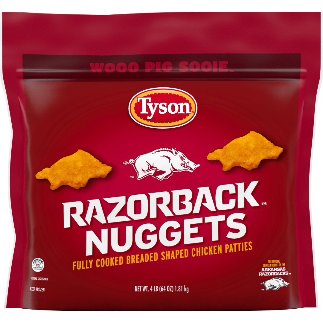 Tyson Frozen Razorback Chicken Nuggets, 4 lb