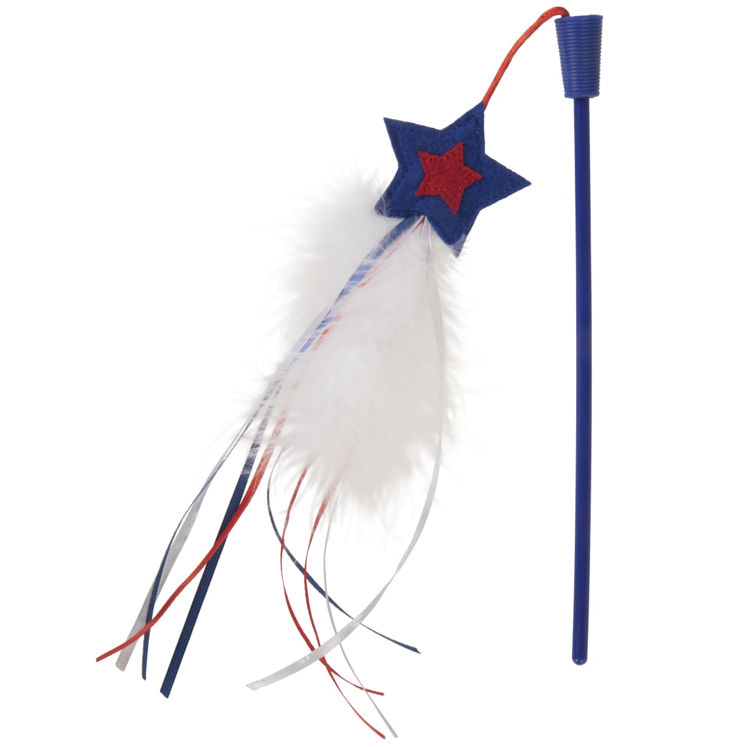 SmartyKat Star Spangled Wand 4th of July Cat Toy