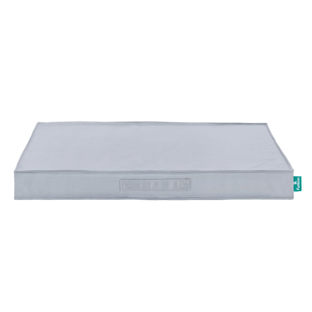 FurHaven Premium Indoor-Outdoor Deluxe Orthopedic Mattress Pet Bed, Gray Mist, Medium