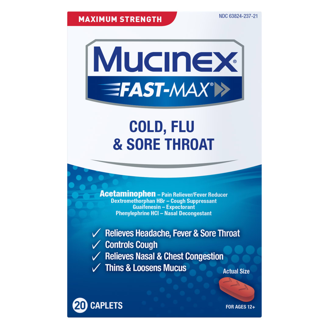 MUCINEX® FAST-MAX® Caplets - Cold, Flu, & Sore Throat 6/20 ct.