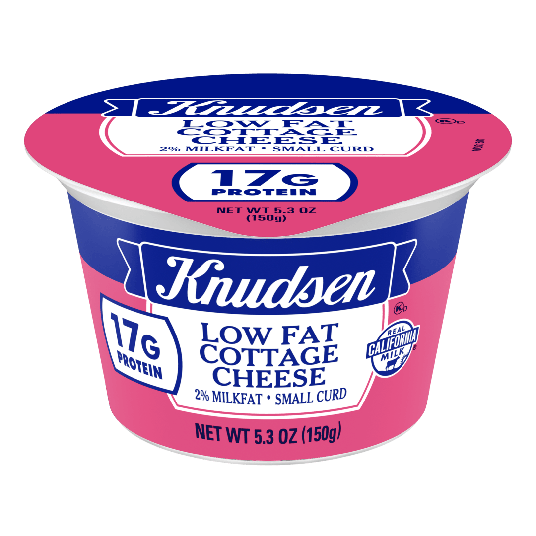 Knudsen's Lowfat Cottage Cheese, 2% Milkfat, Small Curd, 5.3 oz Cup, 17g of Protein Per Serving