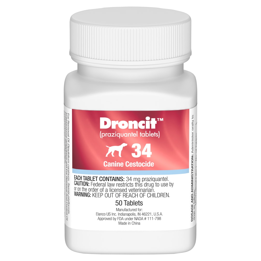 Droncit Canine Tab, 34 mg, 50 Count