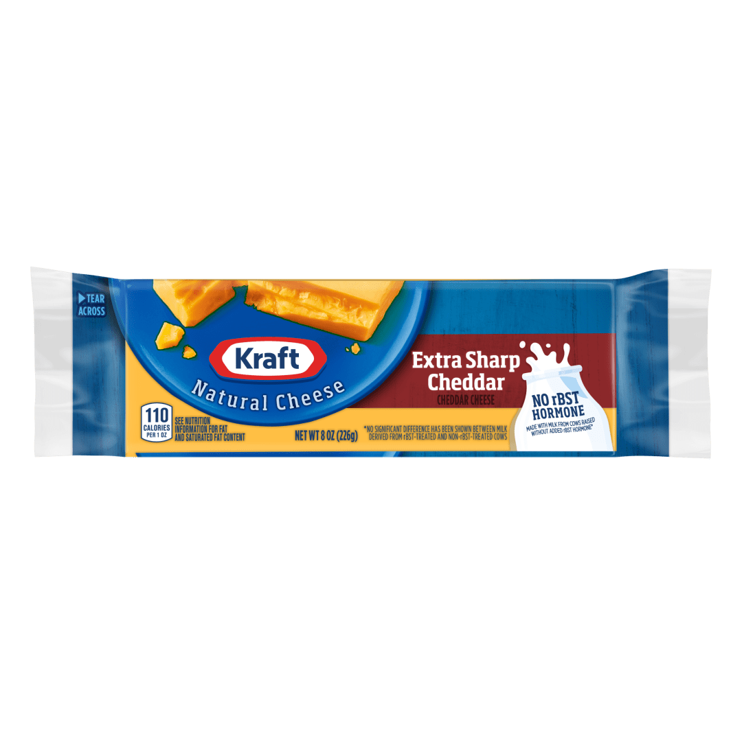 Kraft Natural Extra Sharp Cheddar Cheese, 8 oz Block