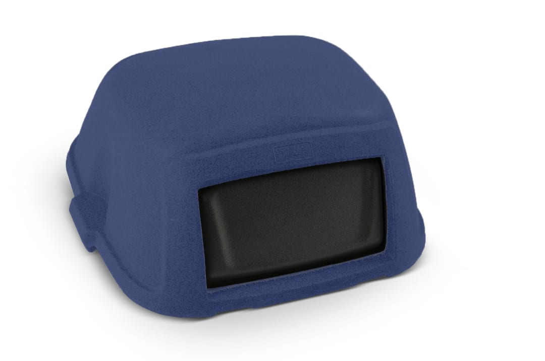 Slimline 35 Gal. Dome Square Top Swinging Trash Can Lid - Blue