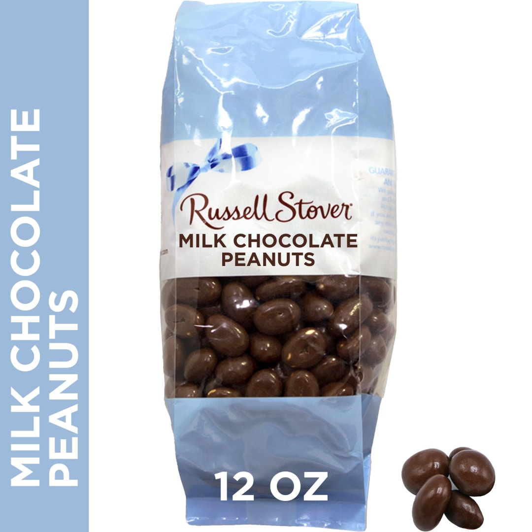 RUSSELL STOVER Milk Chocolate Peanuts, 12 oz. bag