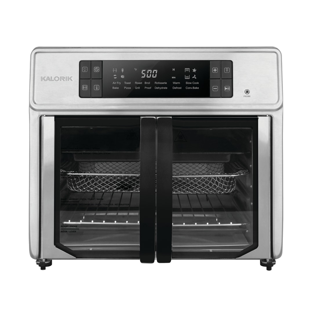AFO52425OW - Kalorik Maxx Advance 26 Qt Air Fryer Oven, Stainless Steel with Black Accents