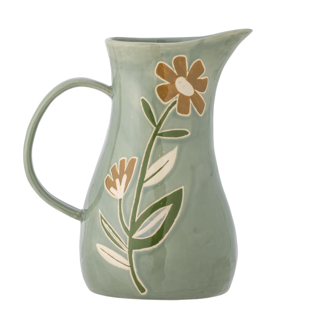 82060878 - Tangier Jug, Green, Stoneware STOCK: 23