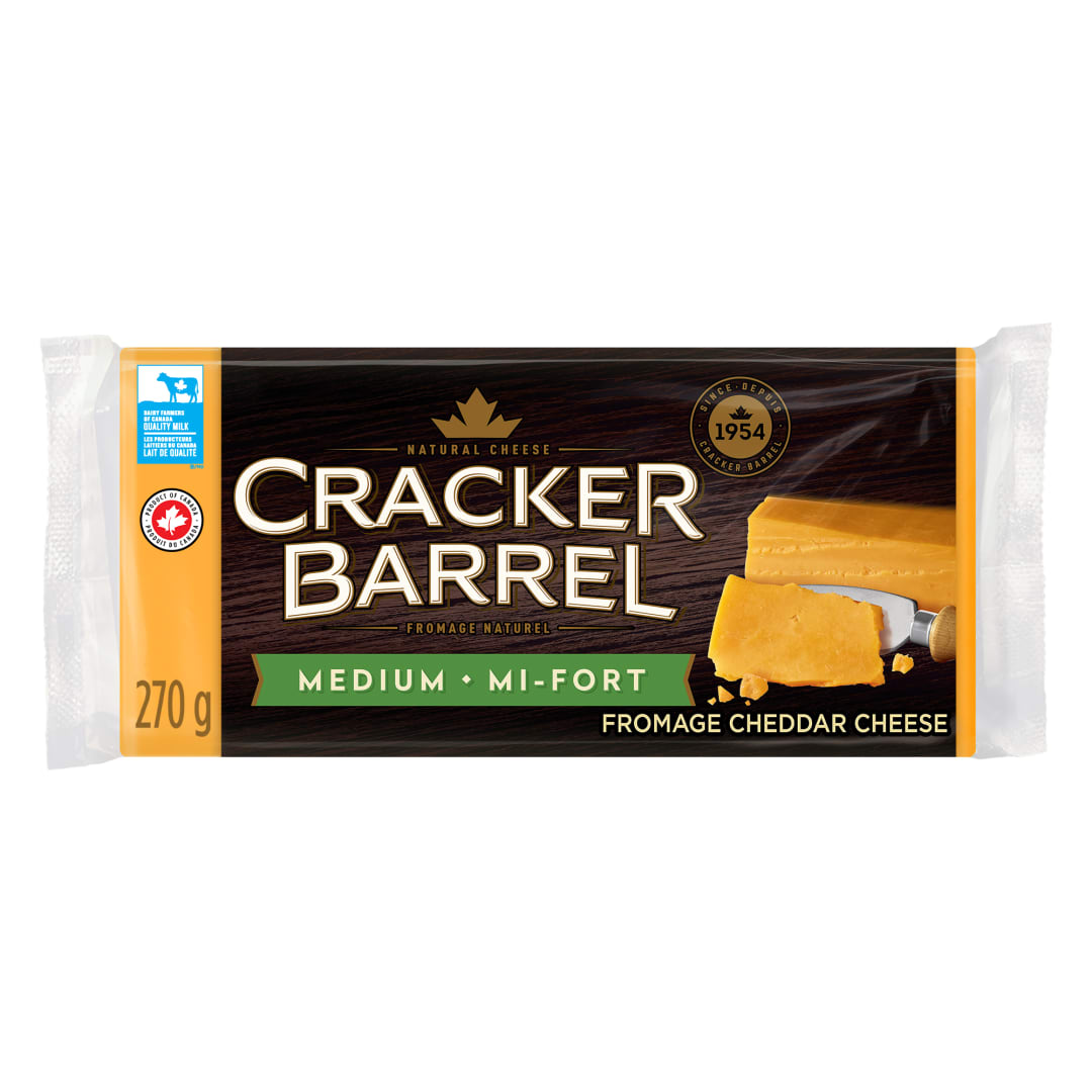 Cracker Barrel Medium Cheddar Cheese, 270g